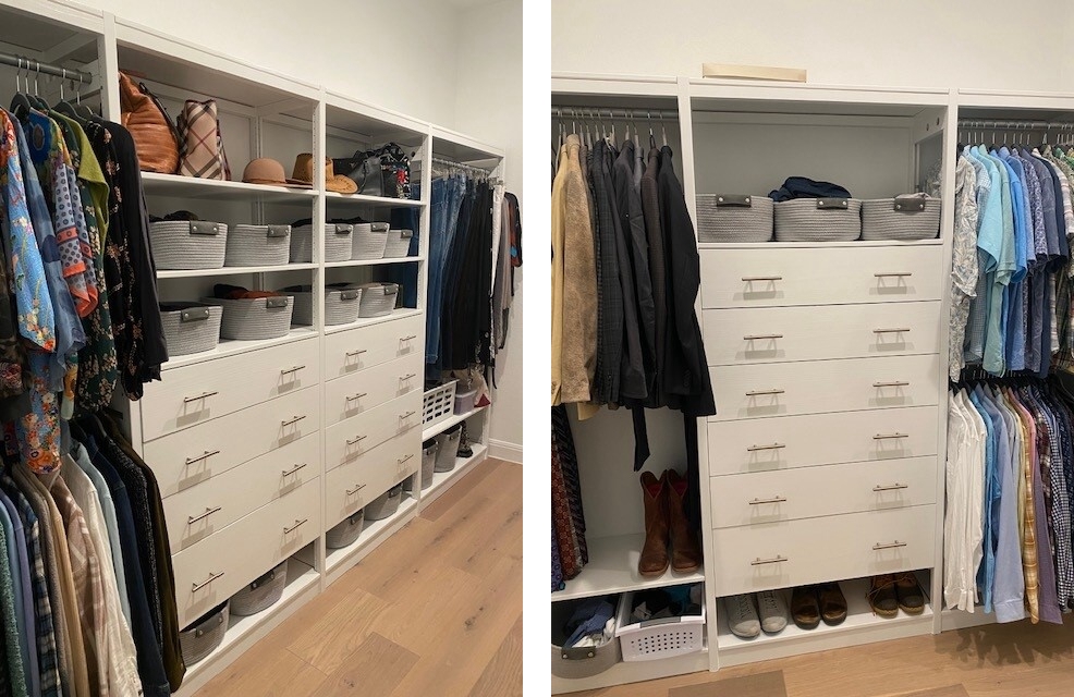 Walk-in solid wood closet system